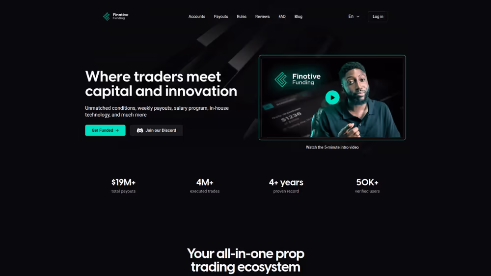 Prop Trading Platform Website project visual