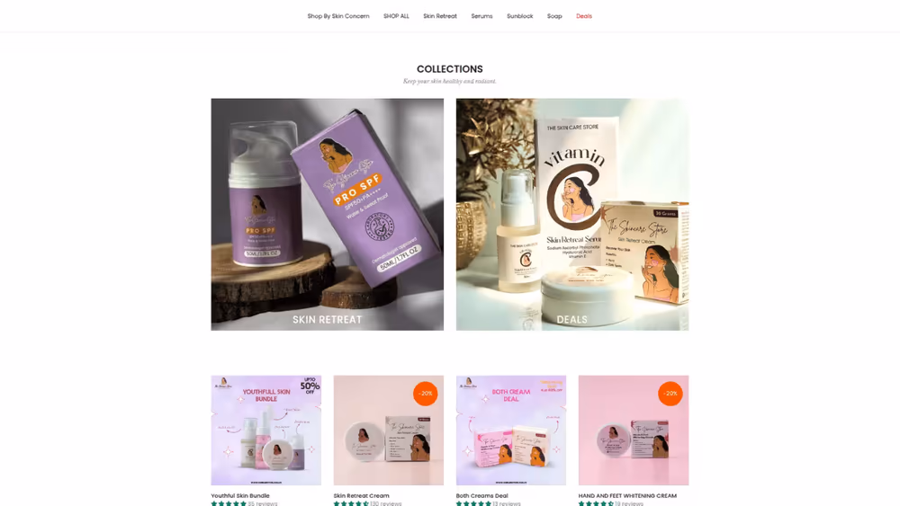 Skincare Collection Store project visual