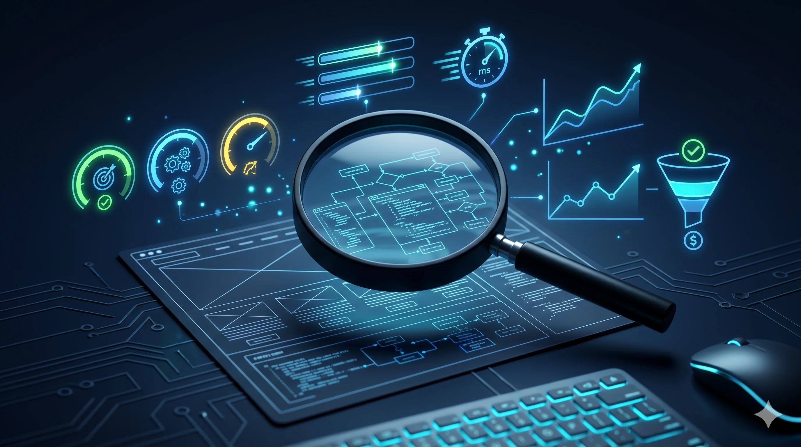 AI website audit covering speed, SEO and conversion priorities