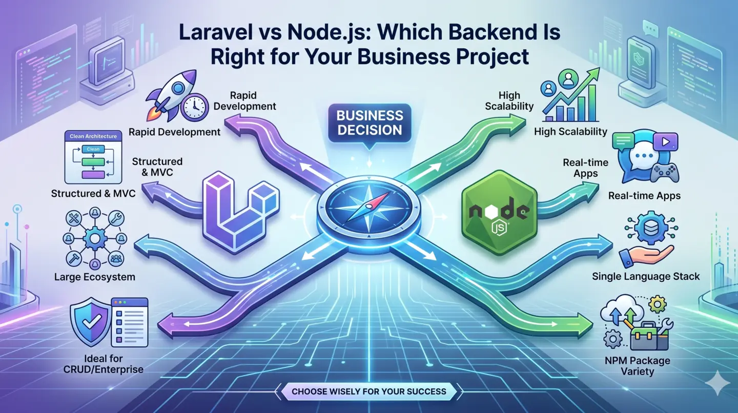 Laravel vs Node.js: Which Backend Is Right for Your Business Project